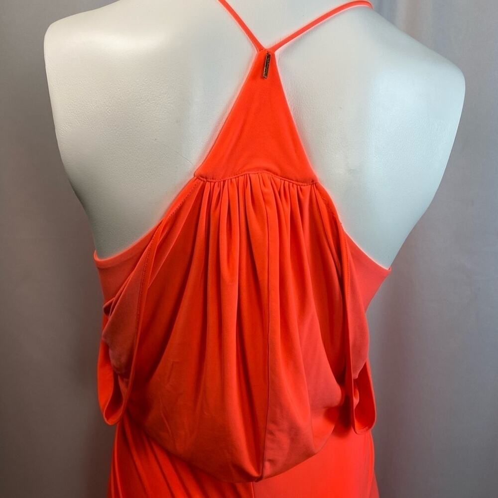 Tbag Los Angeles Dress Small OrangeCoral Grecian Goddess With Sash - Picture 5 of 9